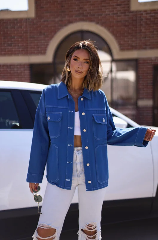 Comfortable Dresses Bold Moves Denim Jacket